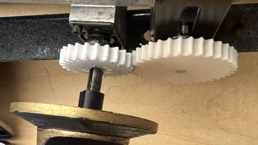 3D-printed gear mechanism for automatic shut-off