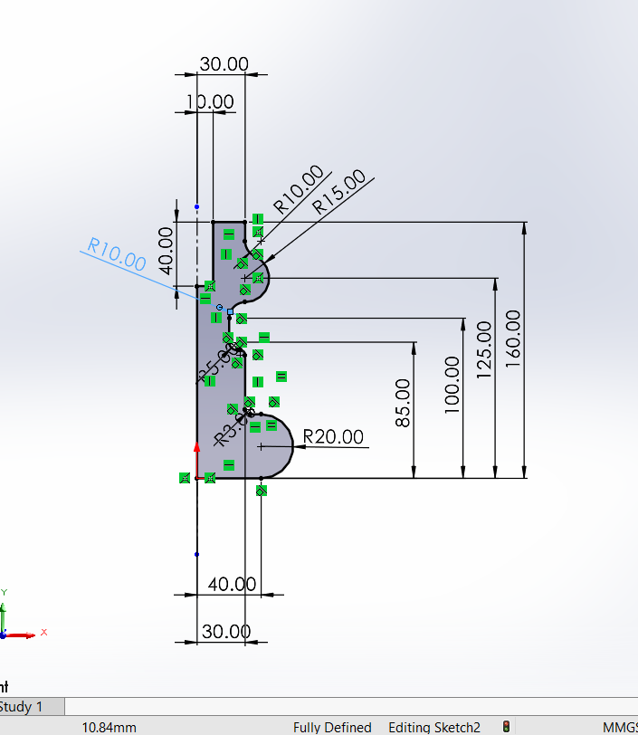 Dimensioned 2D Profile