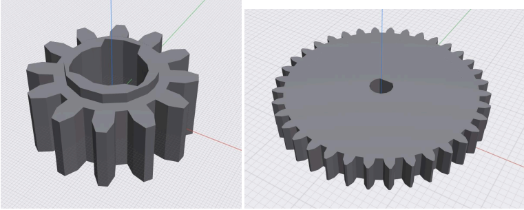 Gear pair CAD — alternate view