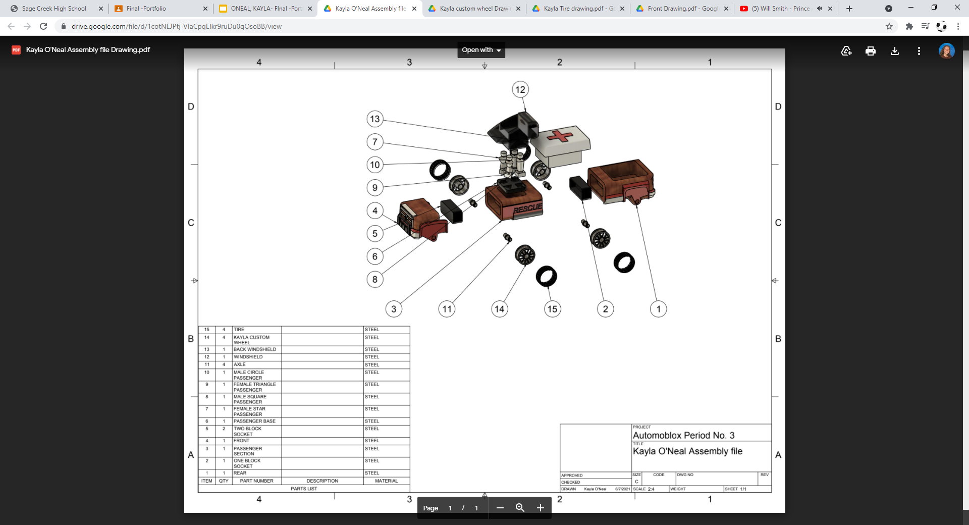 Automoblox Assembly Drawing